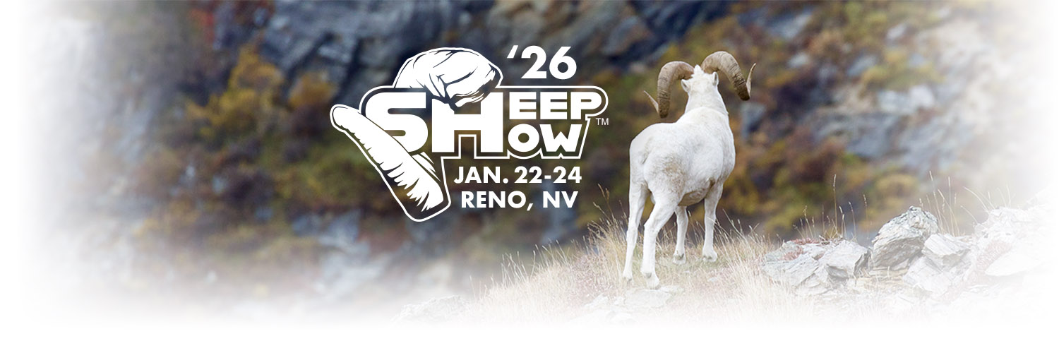 Dall's sheep with Sheep Show 2026 logo